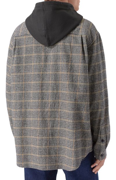 Рубашка из хлопка и шерсти UNDERCOVER, арт. UP2E4407-1, фото 4