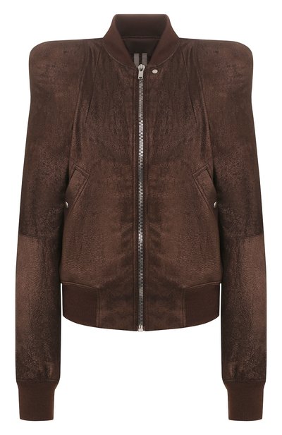 Женский кожаный бомбер RICK OWENS, арт. RP20S1728/LBRM