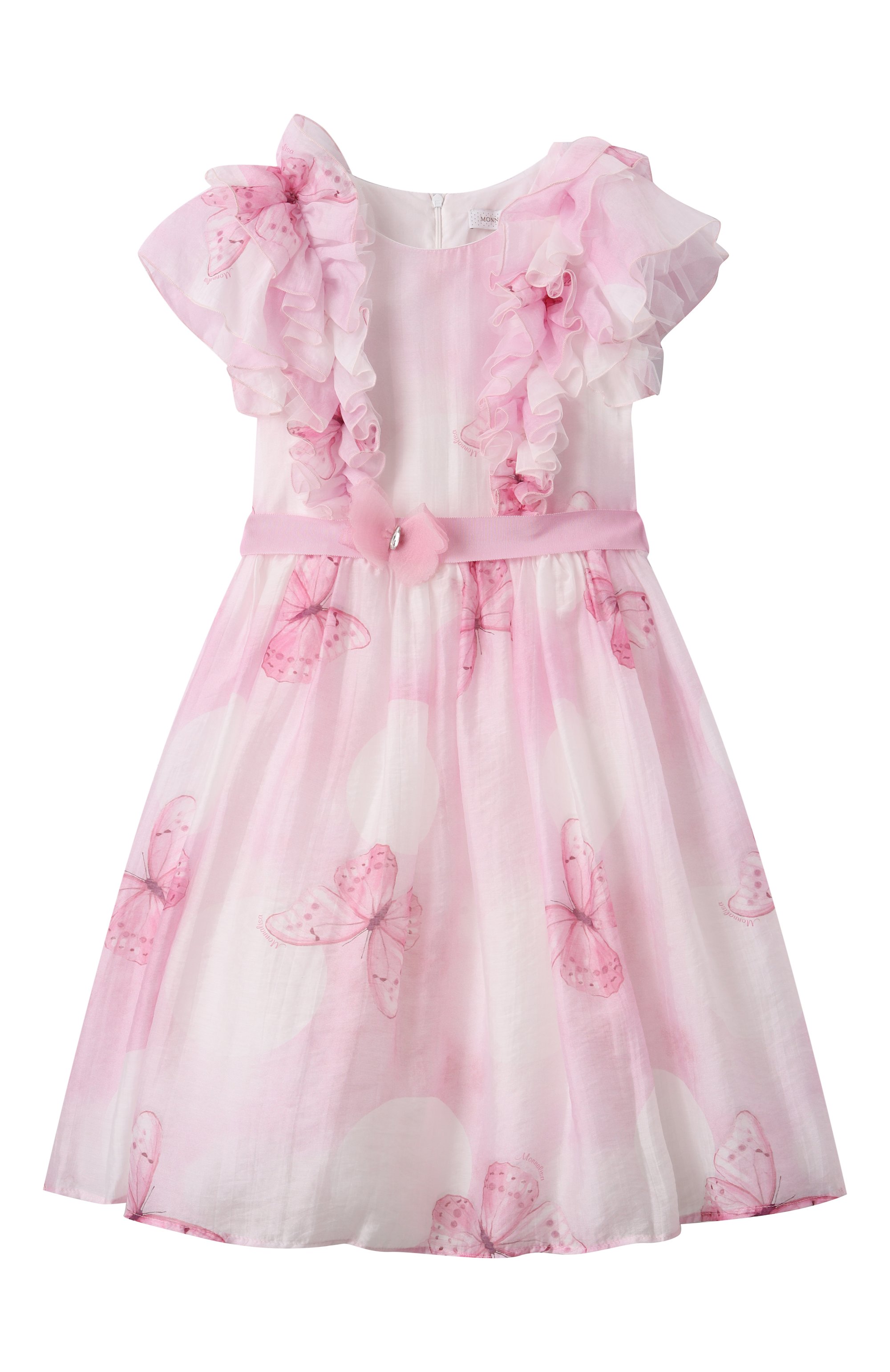 Платье из лиоцелла MONNALISA светло-розового цвета по цене 52300 руб., арт. 71E911, фото 1 Платье из лиоцелла MONNALISA, арт. 71E911, фото 1