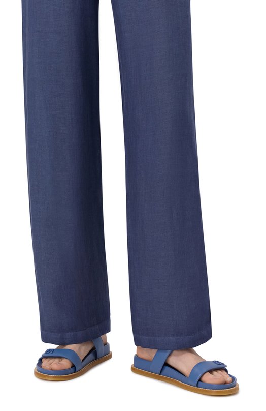 Кожаные шлепанцы Emporio Armani X3P778/XF271 Синий  X3P778/XF271 Фото 3