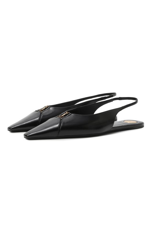 Кожаные балетки Babylone Saint Laurent 800240/AAEHI Чёрный 800240/AAEHI