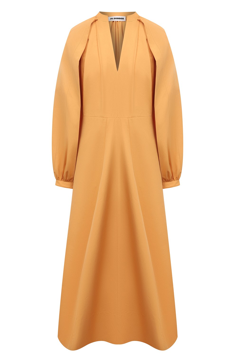 Хлопковое платье JIL SANDER оранжевого цвета по цене 188500 руб., арт. JSPS502306-WS244200, фото 1 Хлопковое платье JIL SANDER, арт. JSPS502306-WS244200, фото 1