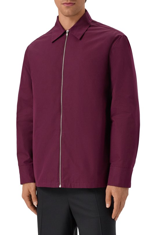 Хлопковая куртка-рубашка Jil Sander J22DL0249/J45002 Бордовый  J22DL0249/J45002 Фото 3