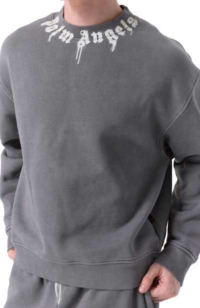 Хлопковый свитшот PALM ANGELS, арт. PMBA08HF25FLE003, фото 5