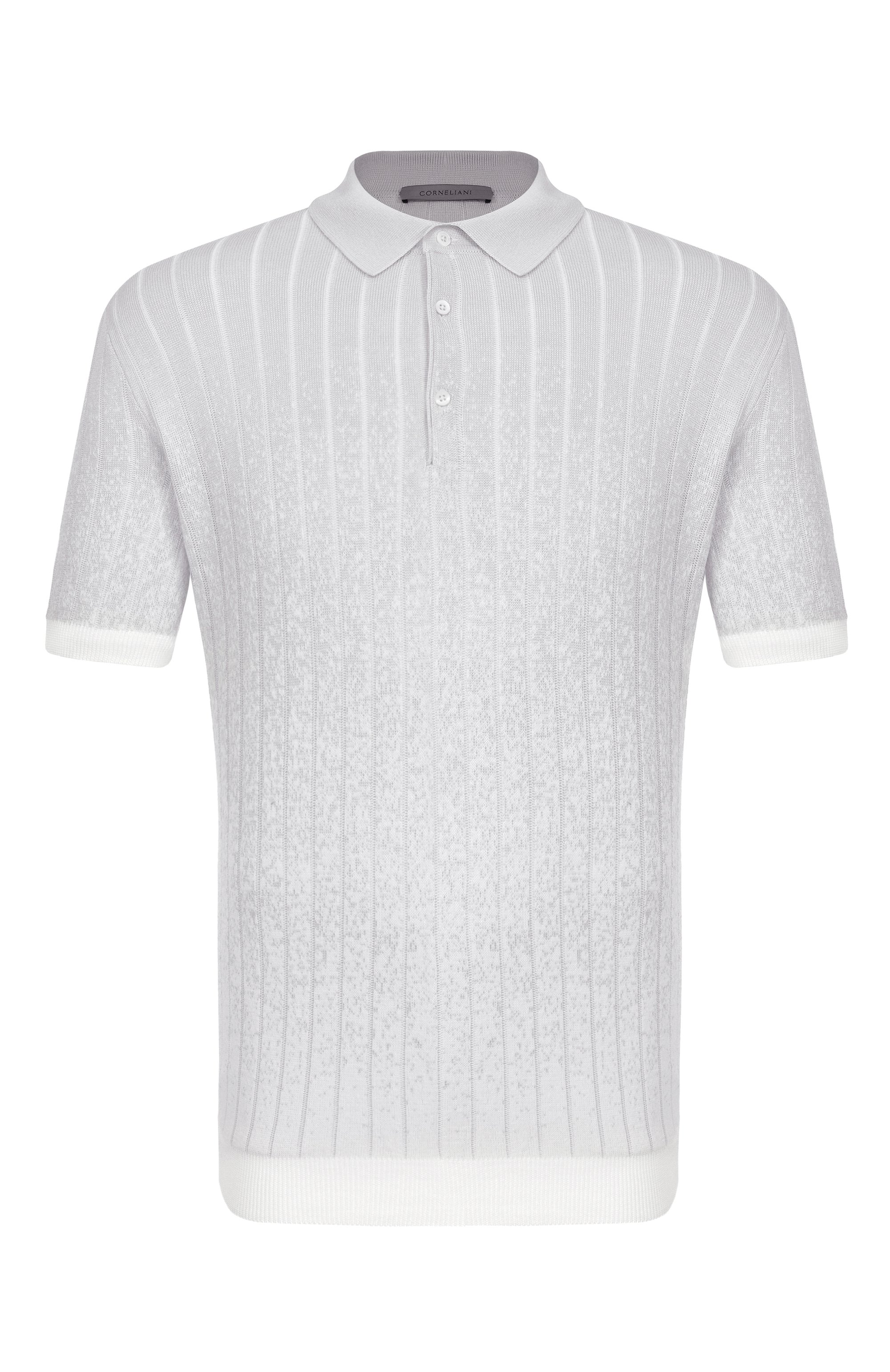 Поло из хлопка и шелка CORNELIANI, арт. 27M551/2725100, фото 1