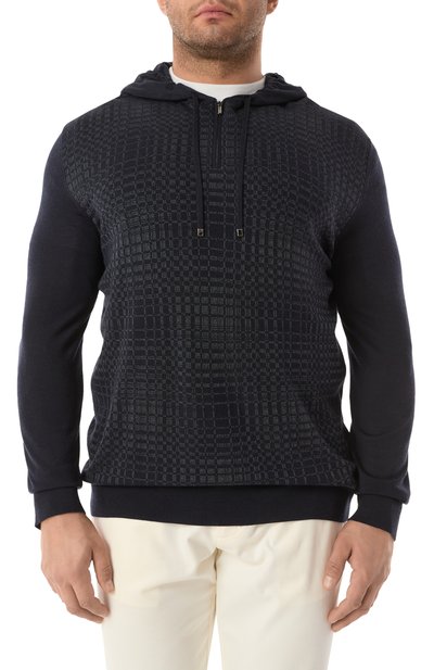 Худи из шерсти и шелка ZILLI, арт. KH0001M0230VRAD00/62, фото 3