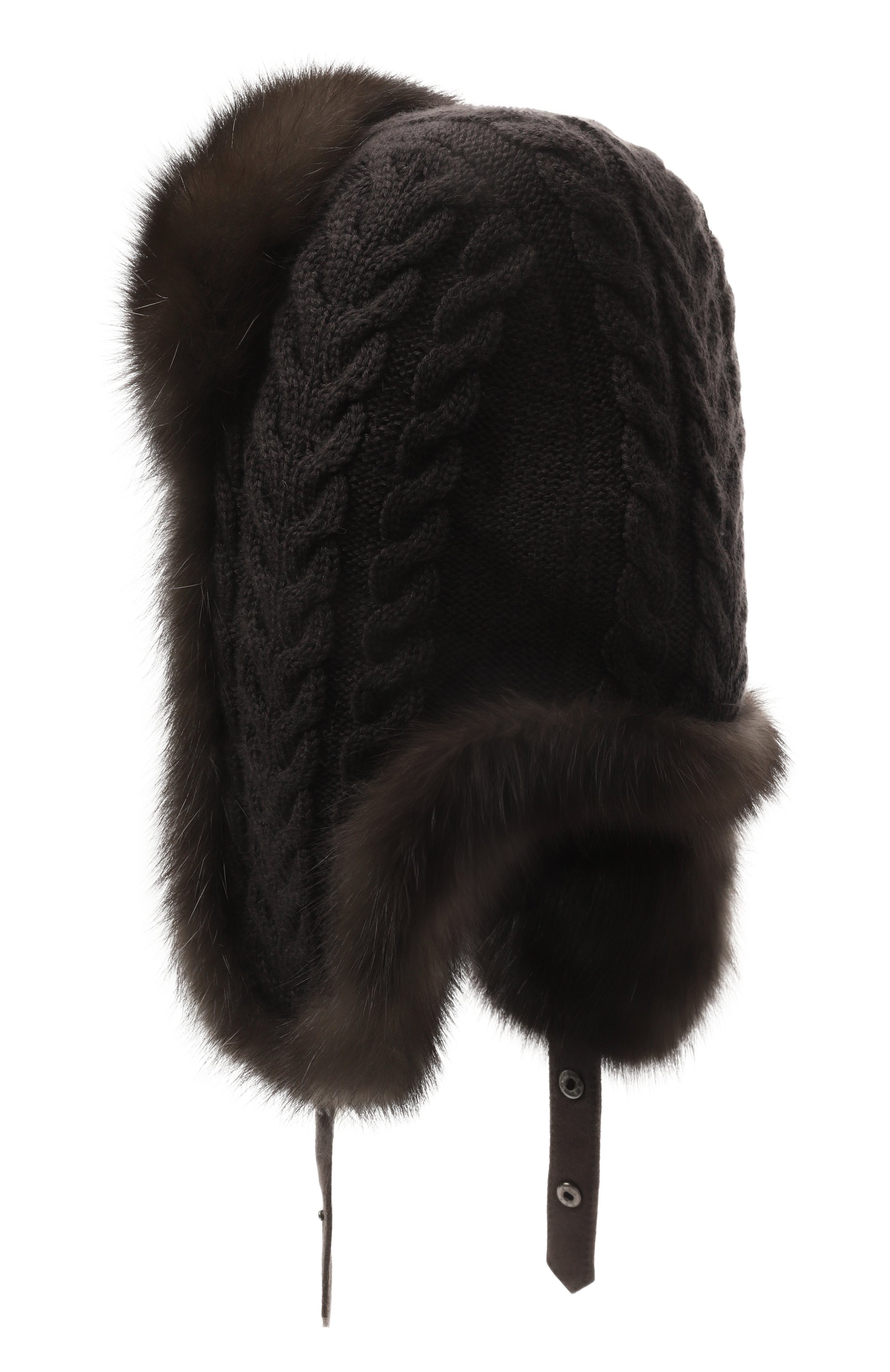 Утепленная шапка-ушанка с отделкой из соболя BLACK SABLE, арт. BS-24005EB, фото 2