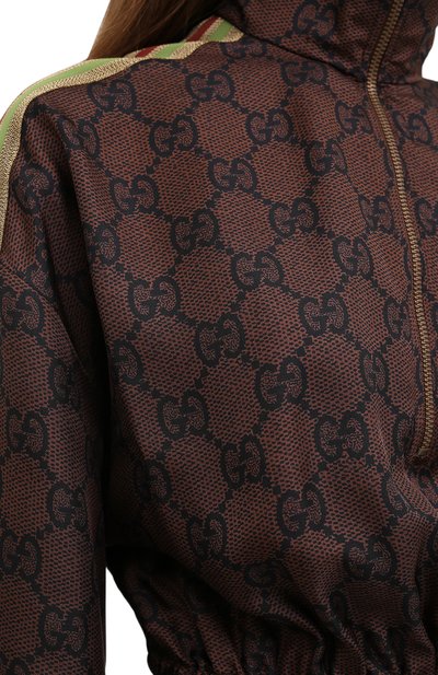 Шелковое платье GUCCI коричневого цвета по цене 244800 руб., арт. 628781/XJCL5, фото 5 Шелковое платье GUCCI, арт. 628781/XJCL5, фото 5