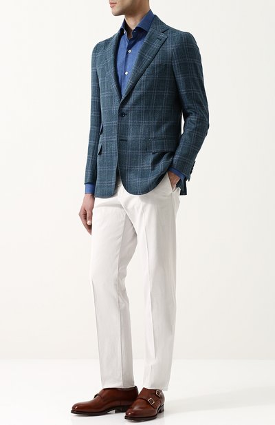 Однобортный пиджак из смеси шерсти и льна с шелком ANDREA CAMPAGNA, арт. L.P. 300822/47/6/112111, фото 2