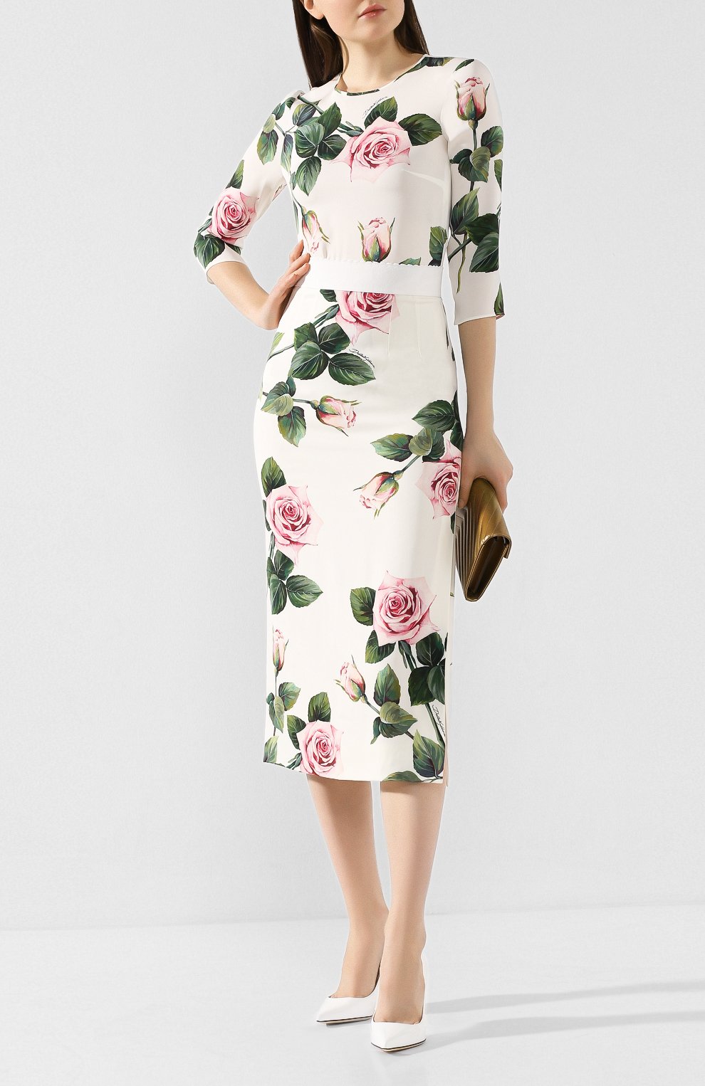 Шелковая блузка DOLCE & GABBANA, арт. F7ZZDT/FSAZD, фото 2