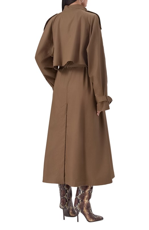 Хлопковый плащ Burberry 8110703 Коричневый  8110703 Фото 4
