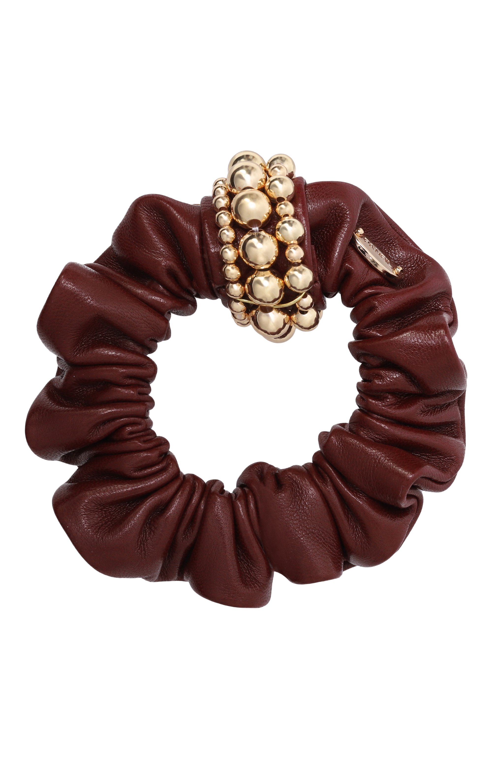 Кожаная резинка для волос PANFIL, арт. 55-SCR-LDG, фото 2