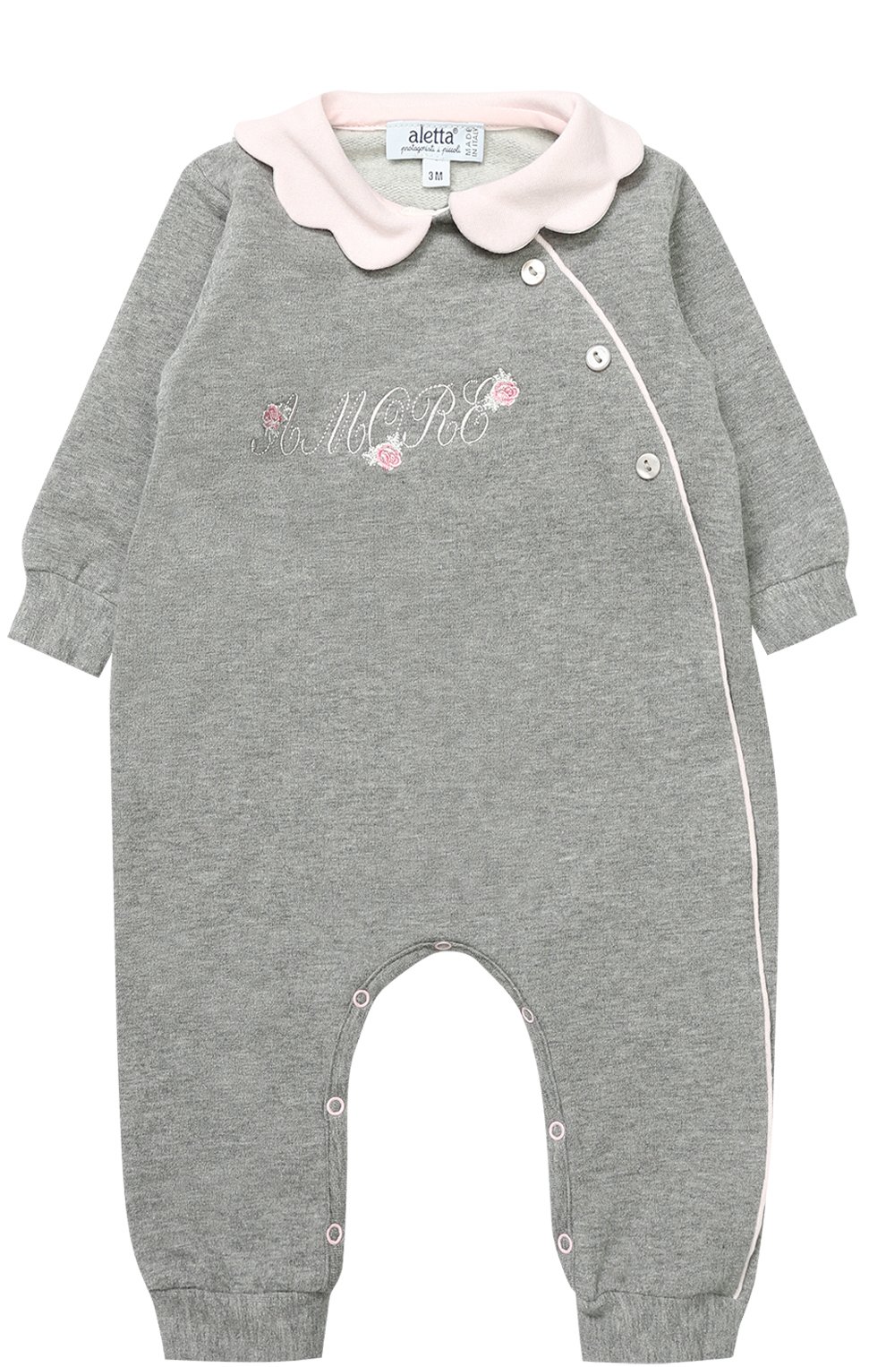 Хлопковая пижама с декоративной отделкой ALETTA, арт. RB777032FP/1M-18M, фото 1