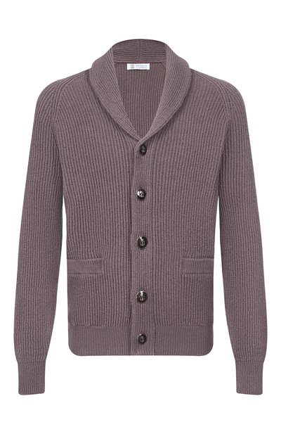 Хлопковый кардиган BRUNELLO CUCINELLI коричневого цвета по цене 252500 руб., арт. MNI708606, фото 1 Хлопковый кардиган BRUNELLO CUCINELLI, арт. MNI708606, фото 1
