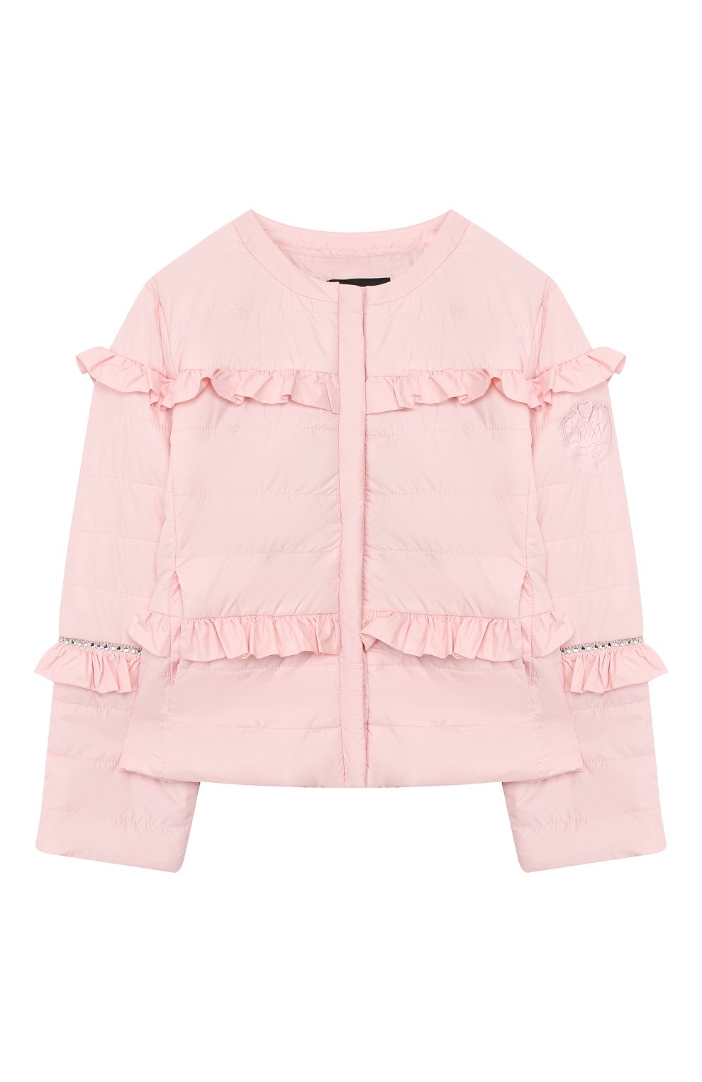 Стеганая куртка MONNALISA розового цвета по цене 16750 руб., арт. 175100, фото 1 Стеганая куртка MONNALISA, арт. 175100, фото 1