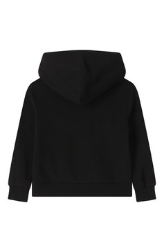 Детский хлопковое худи DOLCE & GABBANA черного цвета, арт. L4JWLI/G70SS/2-6 | Фото 2 (Драгоценные камни: Проставлено; Материал сплава: Проставлено; Рукава: Длинные; Материал внешний: Хлопок; Мальчики Кросс-КТ: Худи-одежда; Ростовка одежда: 4 года | 104 см, 3 года | 98 см, 2 года | 92 см, 5 лет | 110 см)