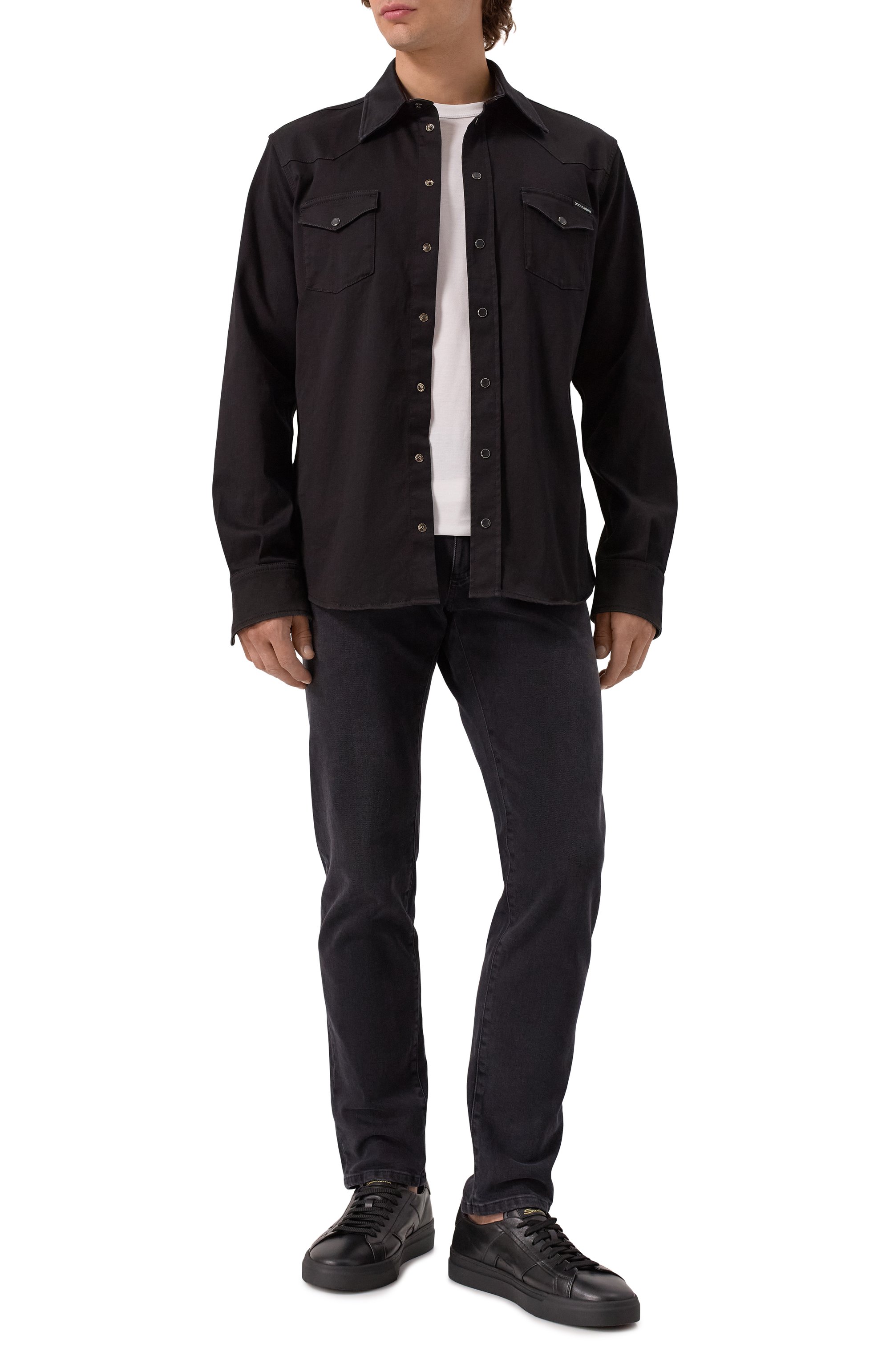 Кожаные кеды gloria SANTONI, арт. MBGG21779NE0RXWH, фото 2