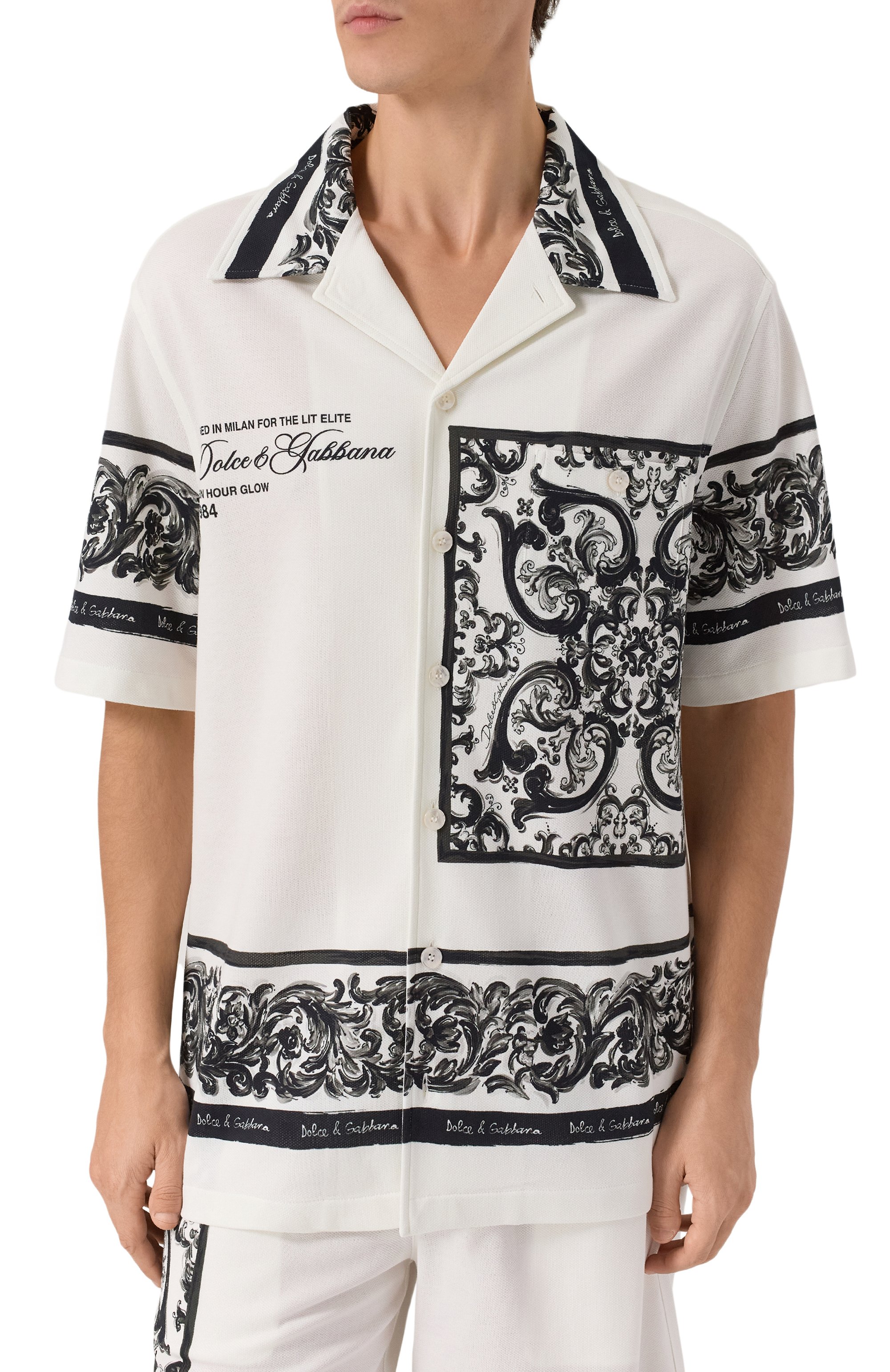 Хлопковая рубашка DOLCE & GABBANA, арт. G5JH9T/II7HN, фото 3