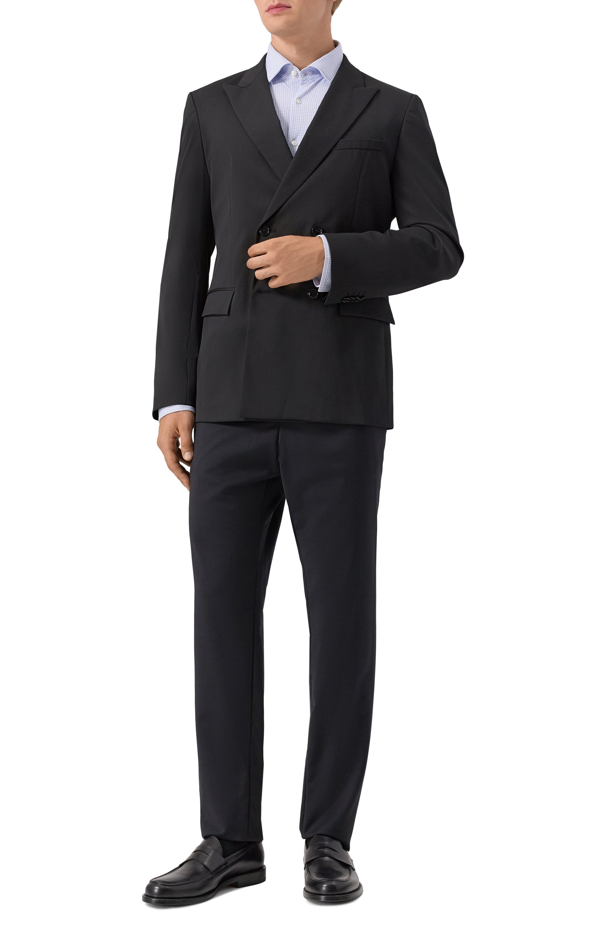 Рубашка HUGO голубого цвета по цене 13600 руб., арт. 50544942, фото 2 Рубашка HUGO, арт. 50544942, фото 2