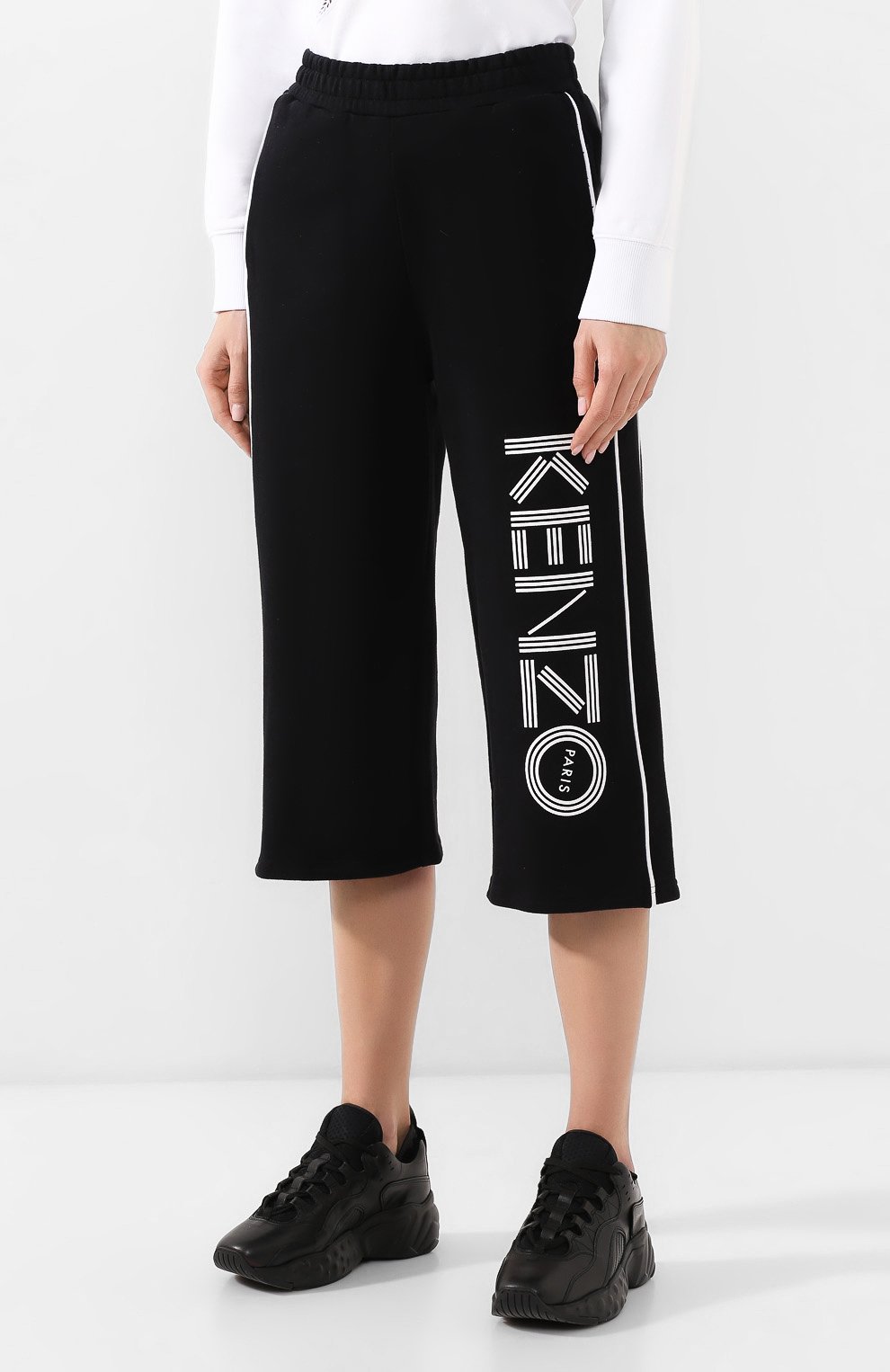 Хлопковые брюки KENZO черного цвета по цене 21100 руб., арт. 2PA705952, фото 3 Хлопковые брюки KENZO, арт. 2PA705952, фото 3