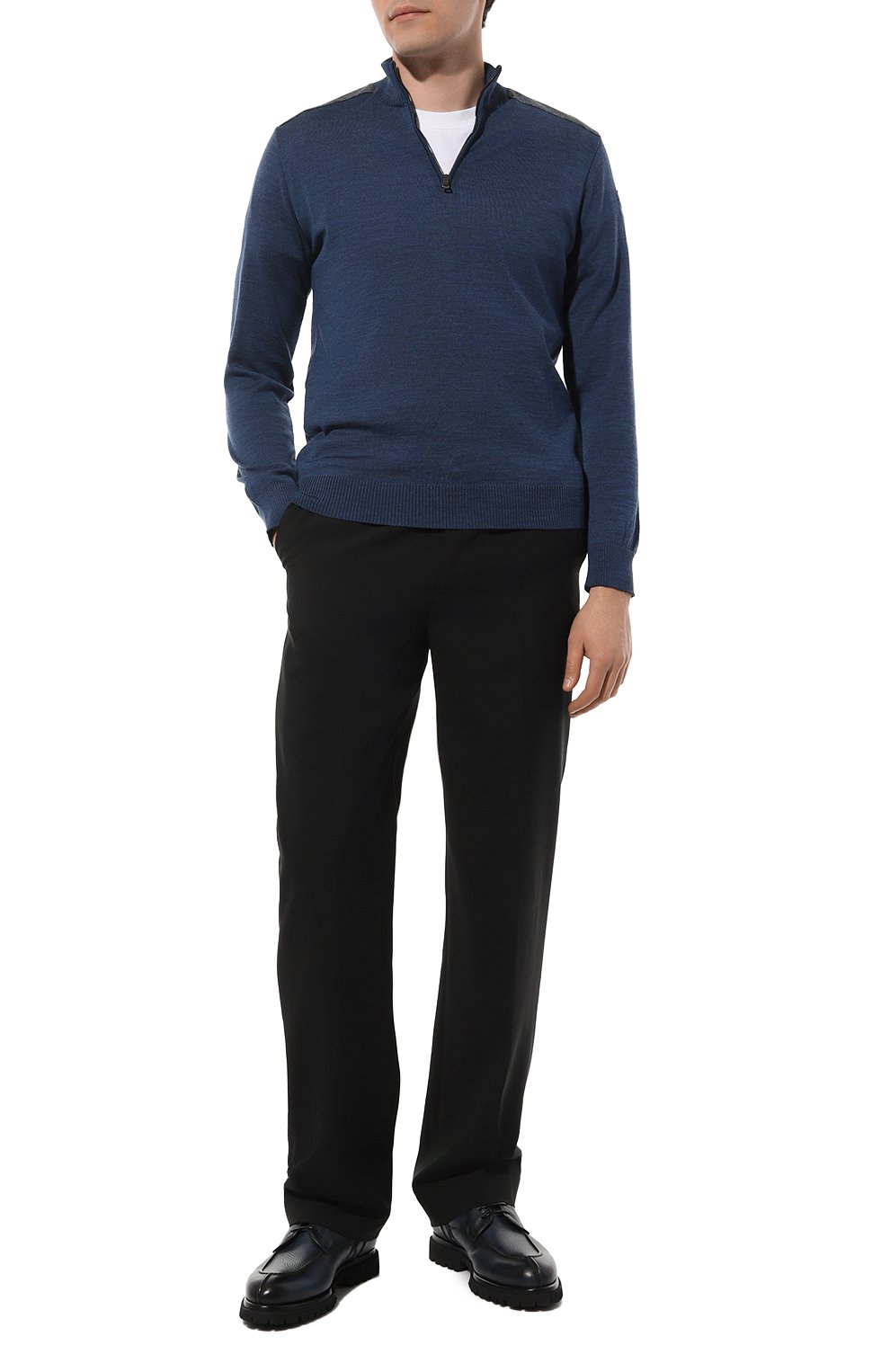 Кожаные ботинки MVST темно-синего цвета по цене 87350 руб., арт. 7467011.31730500, фото 2 Кожаные ботинки MVST, арт. 7467011.31730500, фото 2