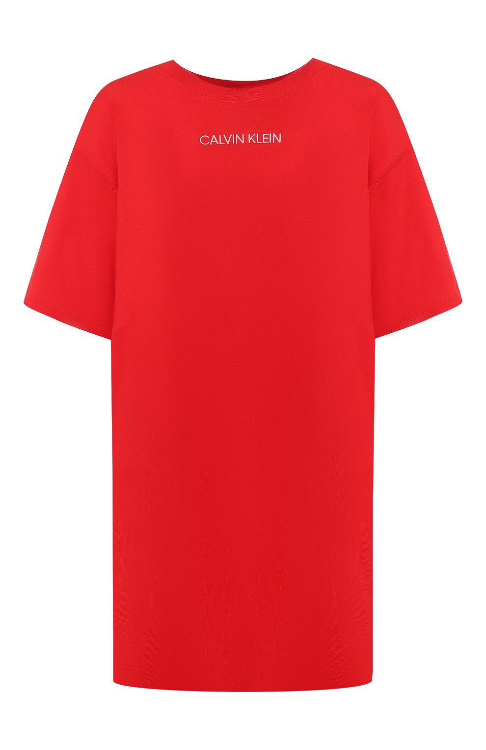 Хлопковая сорочка CALVIN KLEIN красного цвета по цене 5205 руб., арт. QS6196E, фото 1 Хлопковая сорочка CALVIN KLEIN, арт. QS6196E, фото 1