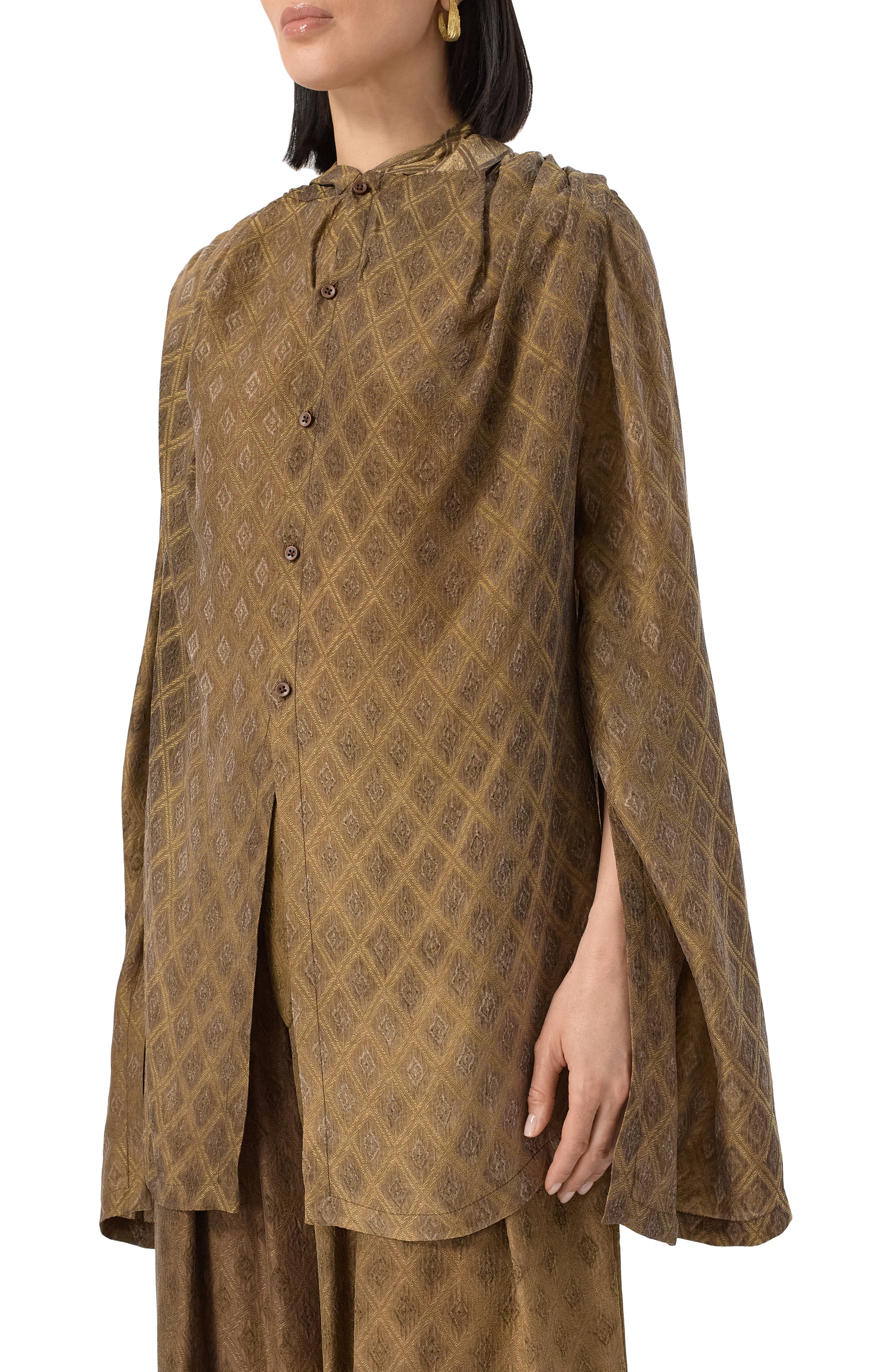 Блузка UMA WANG коричневого цвета по цене 132500 руб., арт. UW1043, фото 3 Блузка UMA WANG, арт. UW1043, фото 3