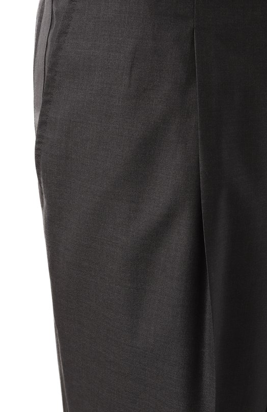 Брюки из шерсти и шелка Brunello Cucinelli MF460PS03 Серый  MF460PS03 Фото 5