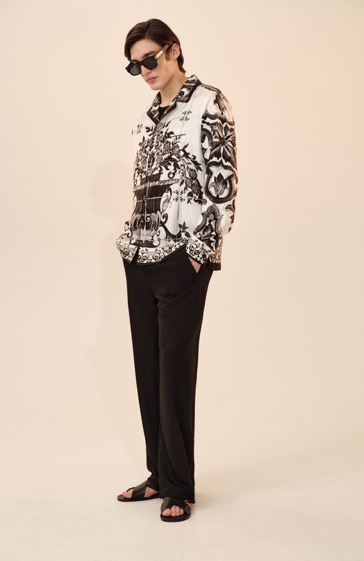 Кожаные шлепанцы Dolce & Gabbana A80440/A0602 Чёрный  A80440/A0602 Фото 7