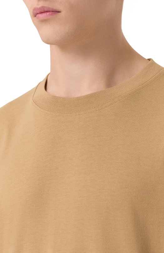 Хлопковая футболка Dries Van Noten 021112-2603-103 Бежевый  021112-2603-103 Фото 5