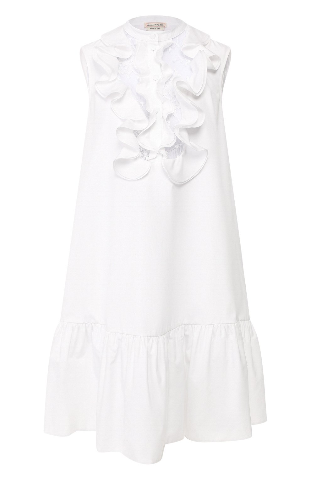 Хлопковое платье ALEXANDER MCQUEEN белого цвета по цене 167000 руб., арт. 609653/QAAAD, фото 1 Хлопковое платье ALEXANDER MCQUEEN, арт. 609653/QAAAD, фото 1