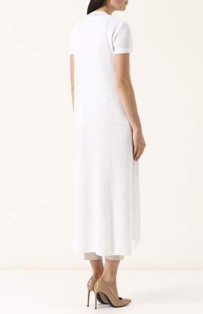 Удлиненный жилет из смеси льна и шелка LORO PIANA, арт. FAI1242, фото 4