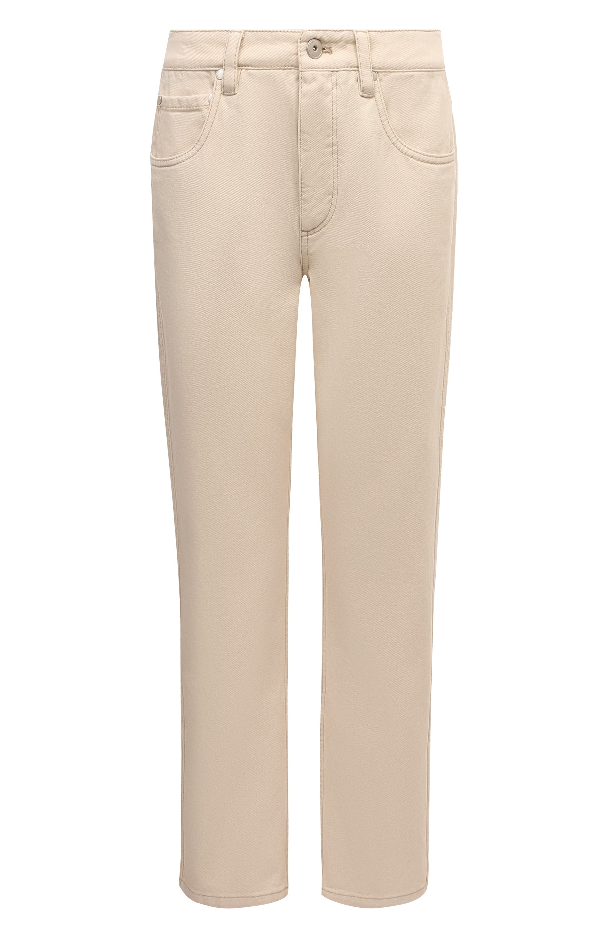 Джинсы BRUNELLO CUCINELLI бежевого цвета по цене 99500 руб., арт. MB030P5847, фото 1 Джинсы BRUNELLO CUCINELLI, арт. MB030P5847, фото 1