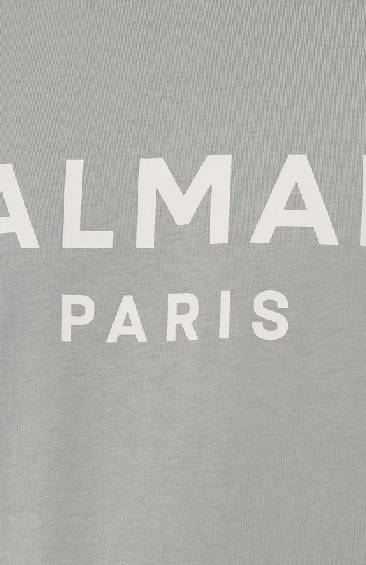 Хлопковая футболка Balmain DH1EG000/BB73 Серый  DH1EG000/BB73 Фото 5