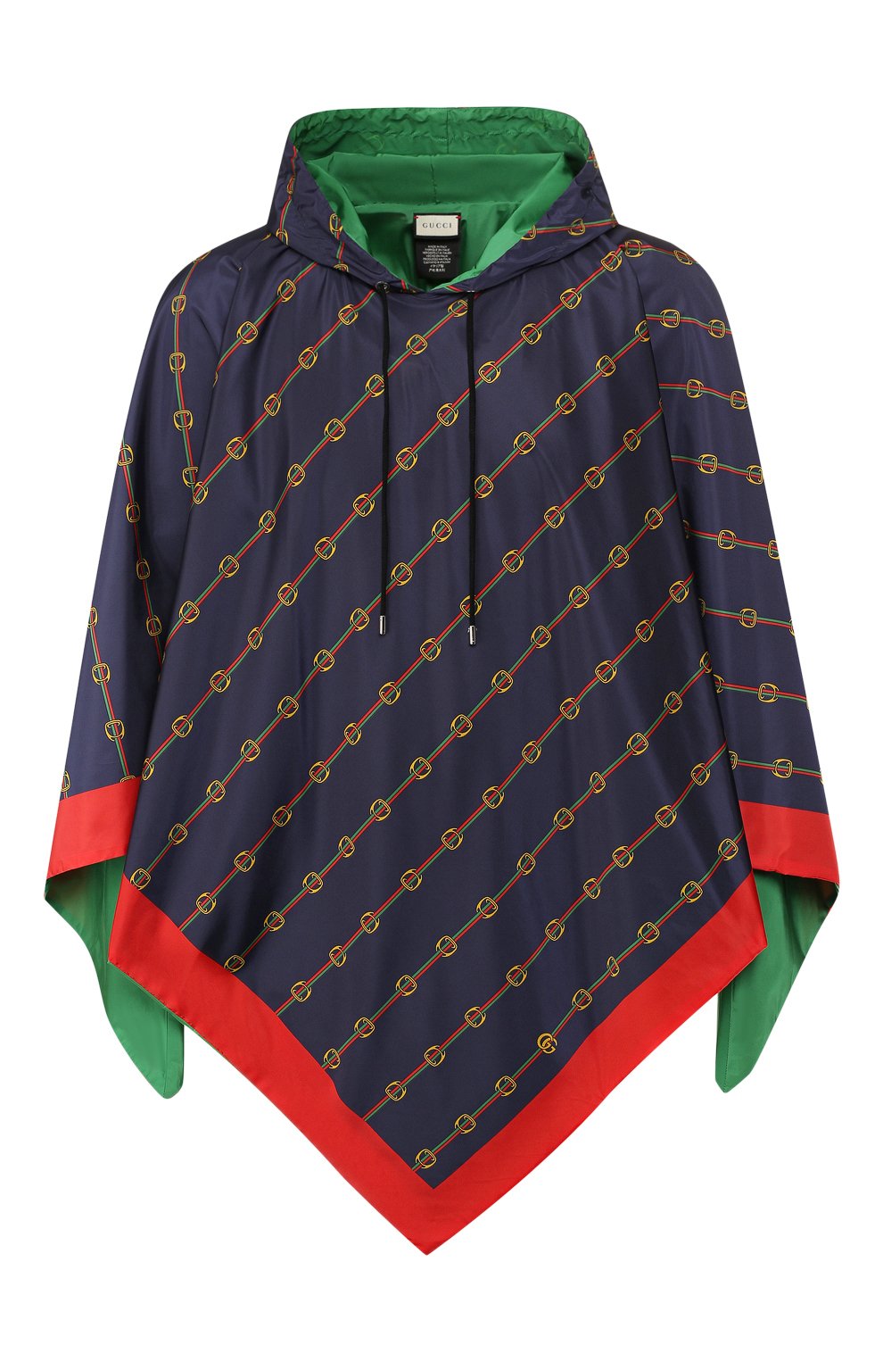 Двустороннее пончо GUCCI синего цвета по цене 70560 руб., арт. 572422/4G407, фото 1 Двустороннее пончо GUCCI, арт. 572422/4G407, фото 1