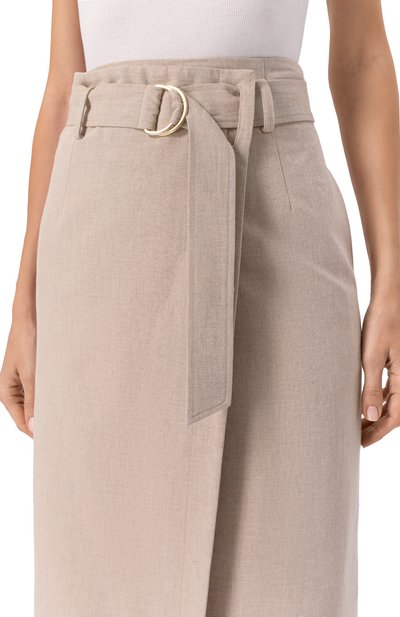 Юбка из хлопка и льна LORENA ANTONIAZZI, арт. E2536G023A/9715, фото 5