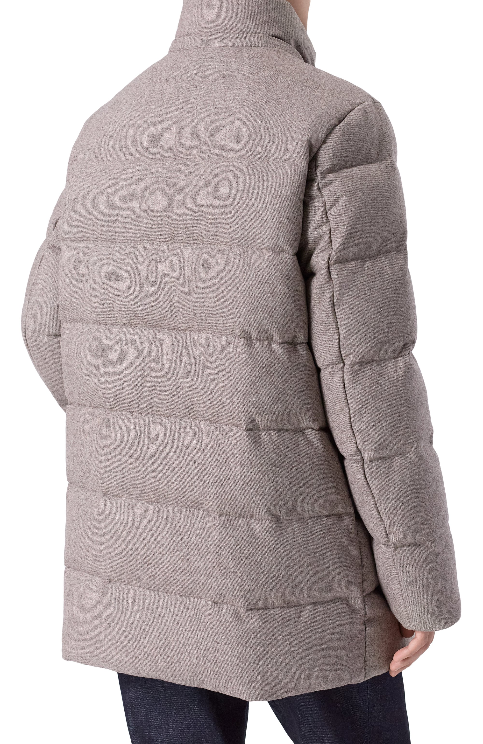 Шерстяной пуховик HETREGO темно-бежевого цвета по цене 110500 руб., арт. 8P422/PAW, фото 4 Шерстяной пуховик HETREGO, арт. 8P422/PAW, фото 4