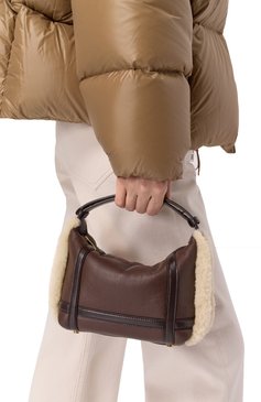 Женская сумка wallace mini BOTTEGA VENETA коричневого цвета, арт. 806125 V2GR2 | Фото 2 (Размер: mini; Материал: Натуральная кожа)