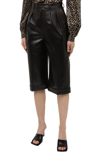 Кожаные шорты SAINT LAURENT, арт. 636127/Y50A2, фото 3