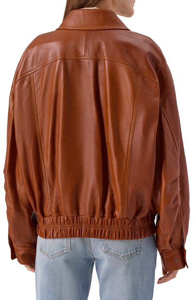 Кожаный бомбер SAINT LAURENT, арт. 824387/YC2TE, фото 4