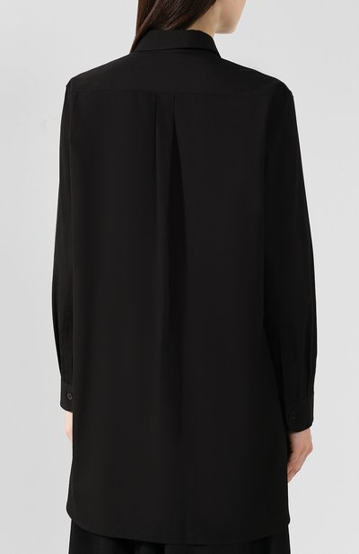 Хлопковая рубашка YOHJI YAMAMOTO черного цвета по цене 75250 руб., арт. YJ-B06-028, фото 4 Хлопковая рубашка YOHJI YAMAMOTO, арт. YJ-B06-028, фото 4