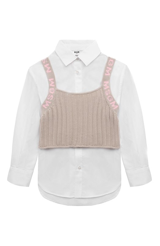 

Комплект из рубашки и топа MSGM kids, Бежевый
