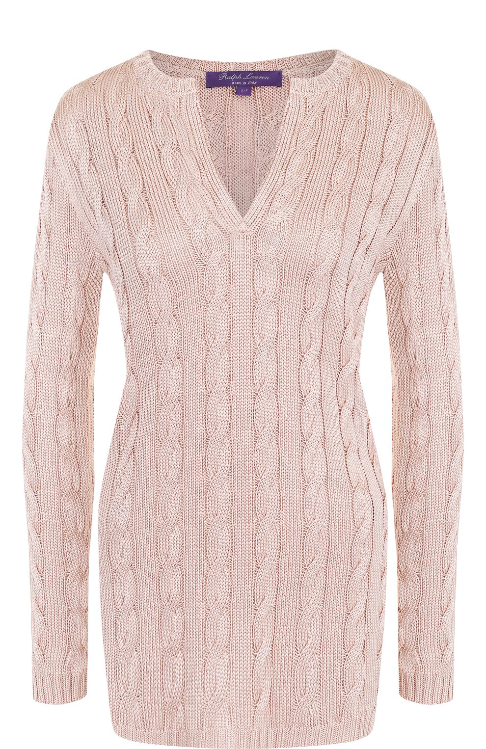 Удлиненный шелковый пуловер фактурной вязки RALPH LAUREN, арт. 290703705, фото 1