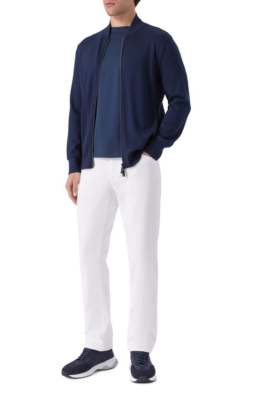 Комбинированные кроссовки Kiton USSA374N0133302 Синий  USSA374N0133302 Фото 2