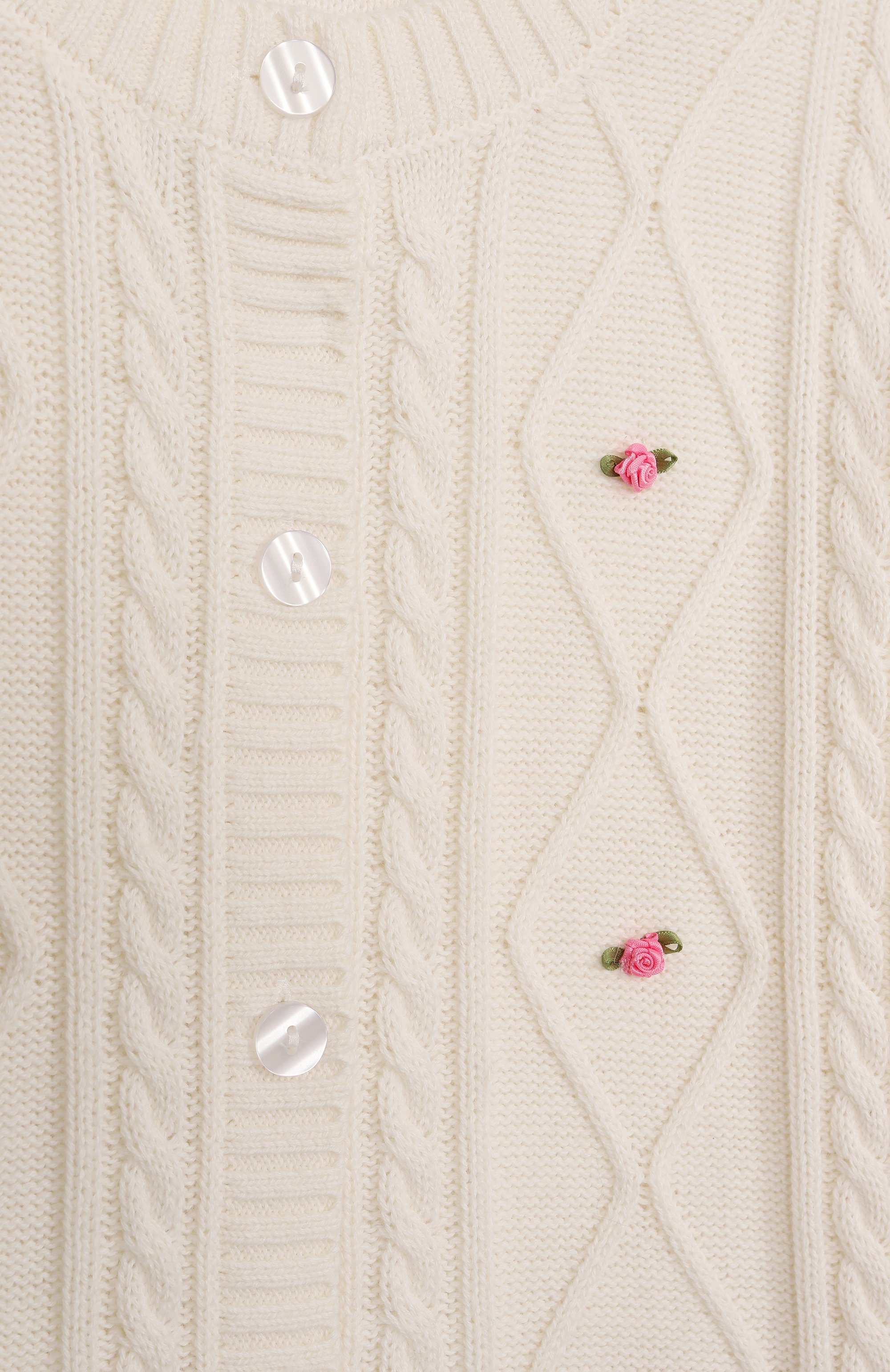 Кардиган из хлопка и шерсти MONNALISA, арт. 19F806, фото 3