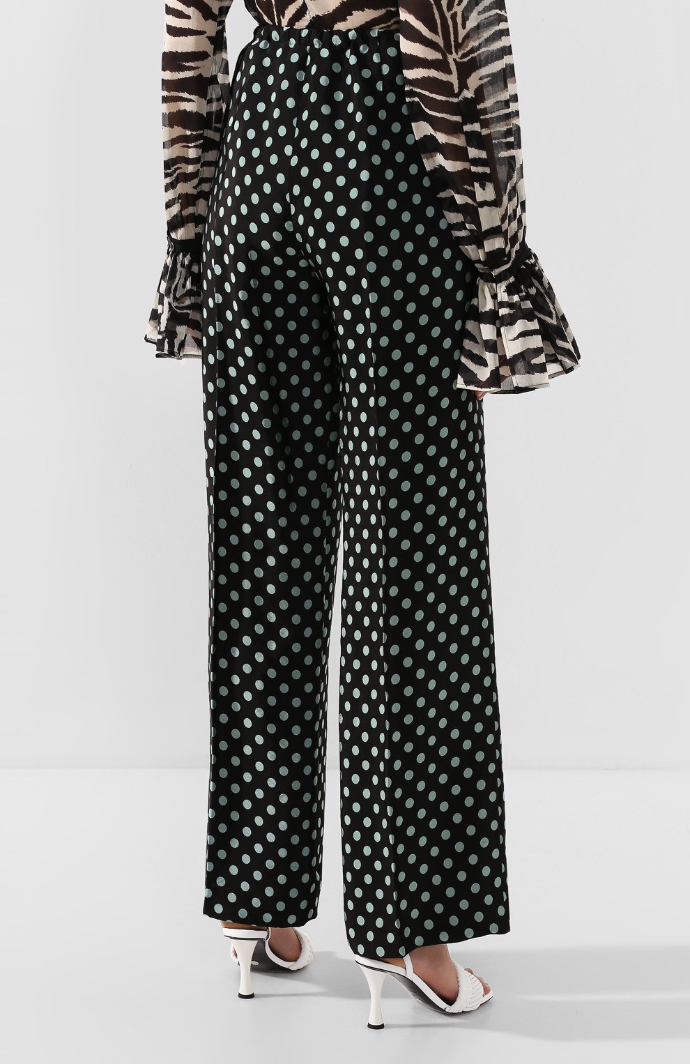 Брюки из вискозы DRIES VAN NOTEN зеленого цвета по цене 47500 руб., арт. 201-10984-9358, фото 4 Брюки из вискозы DRIES VAN NOTEN, арт. 201-10984-9358, фото 4