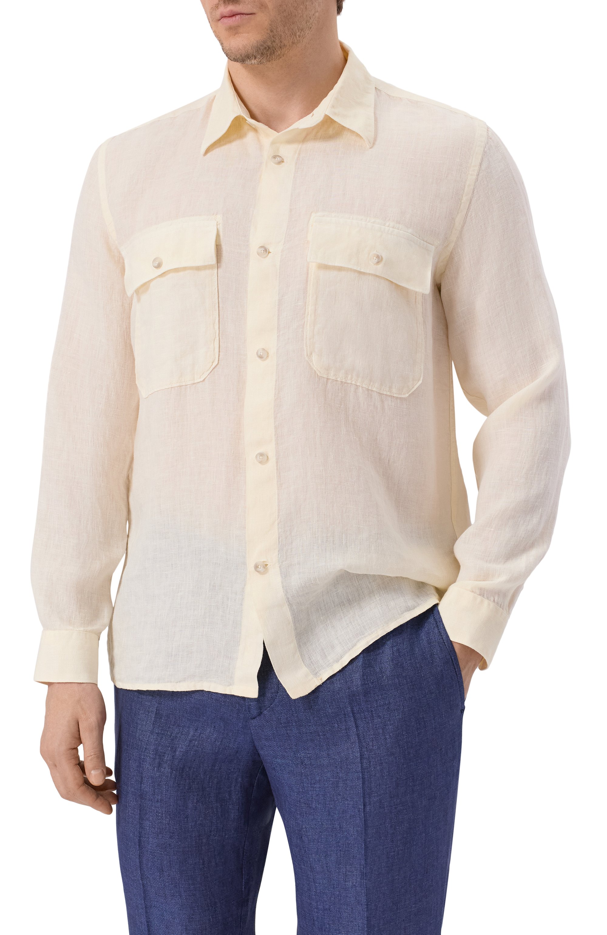 Льняная рубашка 120% LINO, арт. 33ALIM19SG/0115/000, фото 3