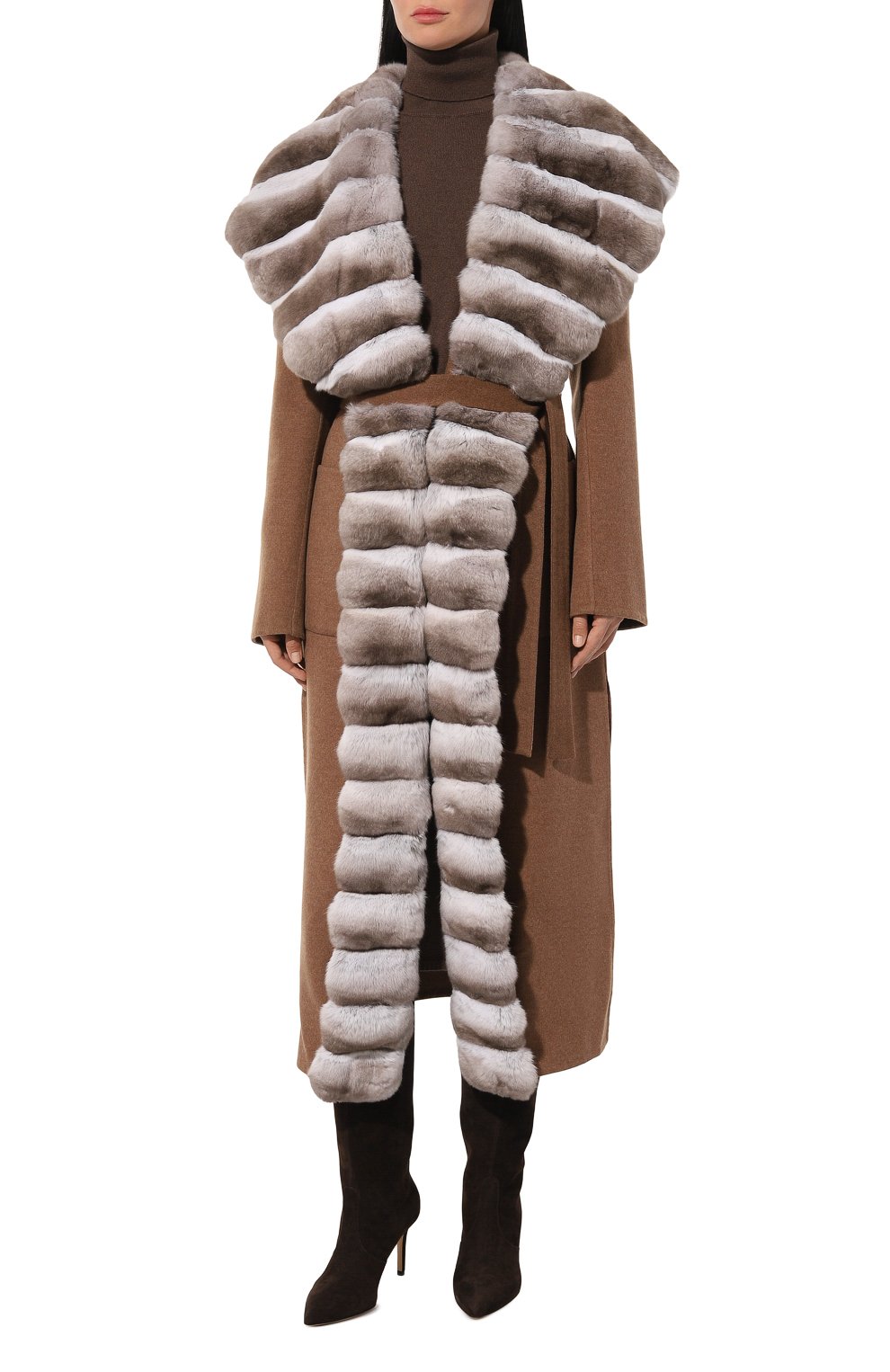 Пальто из шерсти и кашемира с отделкой из шиншиллы MVST, арт. FTBPL-X1395-1CH/LP1444, фото 3