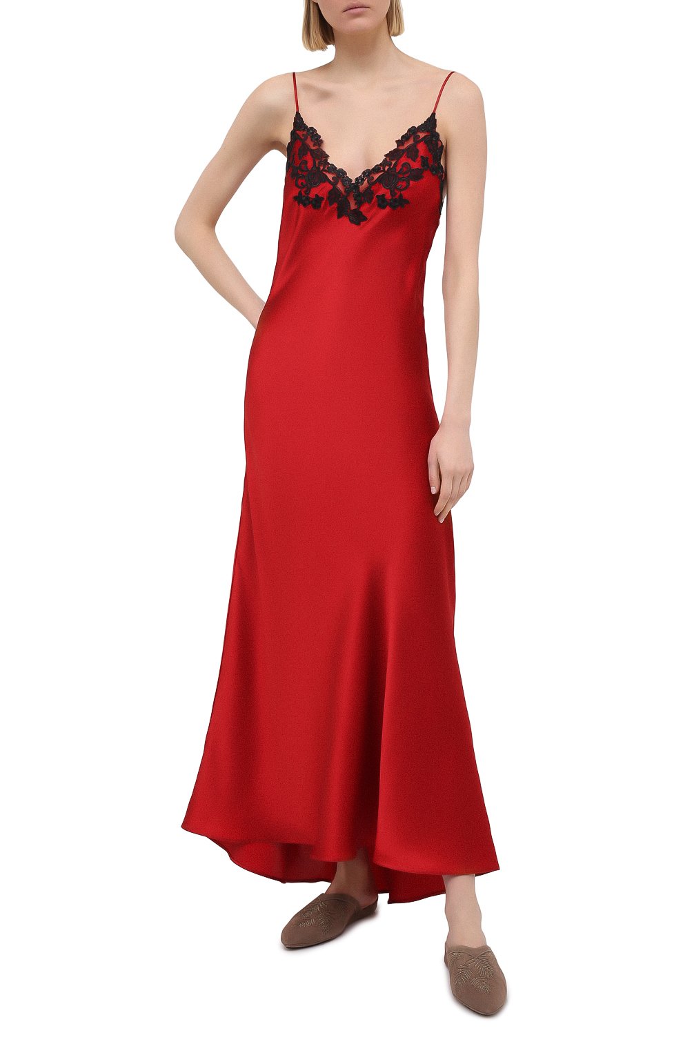 Шелковая сорочка LA PERLA красного цвета по цене 132500 руб., арт. 0019226/0290, фото 2 Шелковая сорочка LA PERLA, арт. 0019226/0290, фото 2