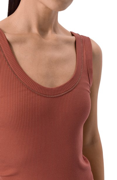 Хлопковая майка BRUNELLO CUCINELLI,  арт. MG902FP100, фото 5